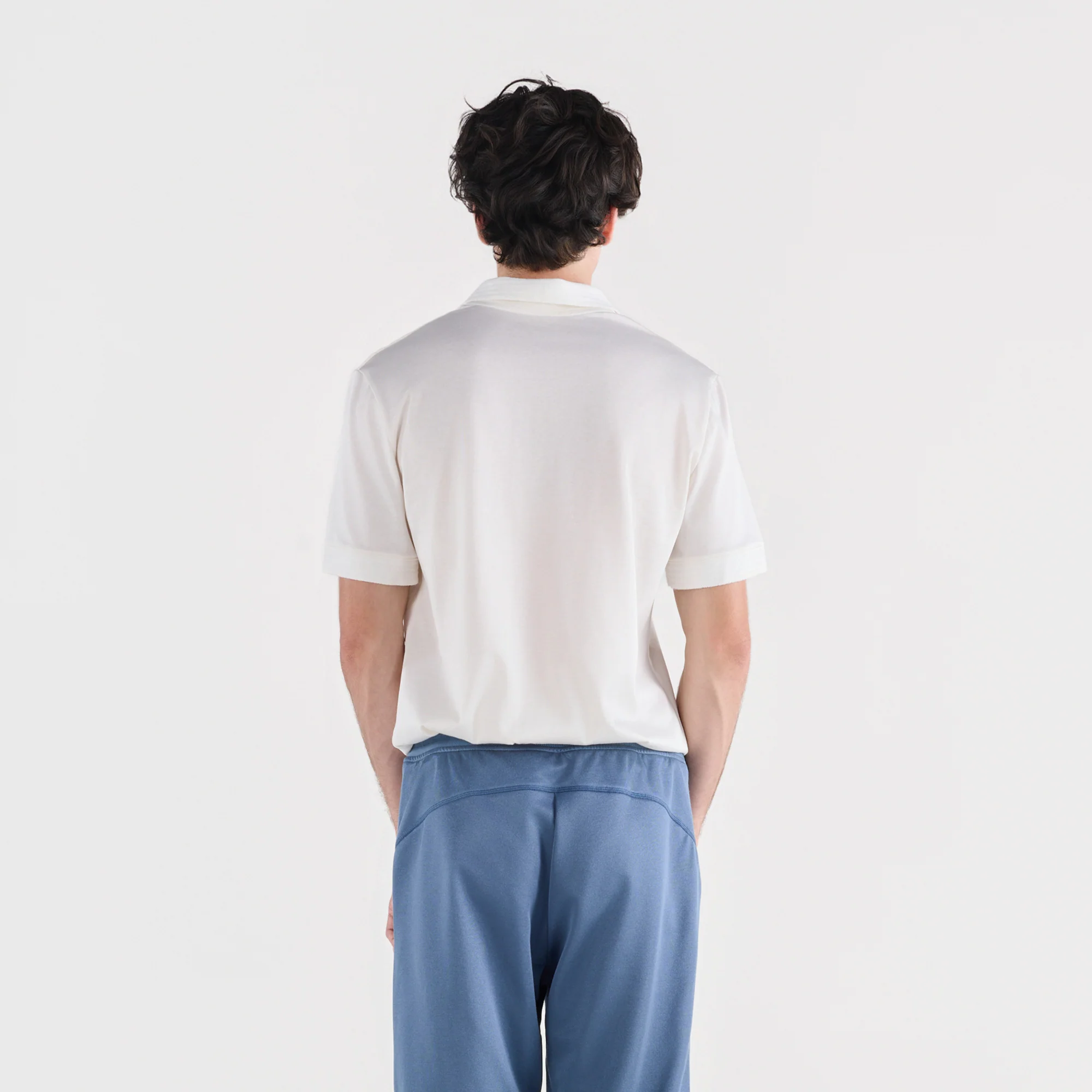 2610157-EFRO 26 Polo SS N°1 M écru | Polo coupe regular en jersey vanisé Homme - Image 4