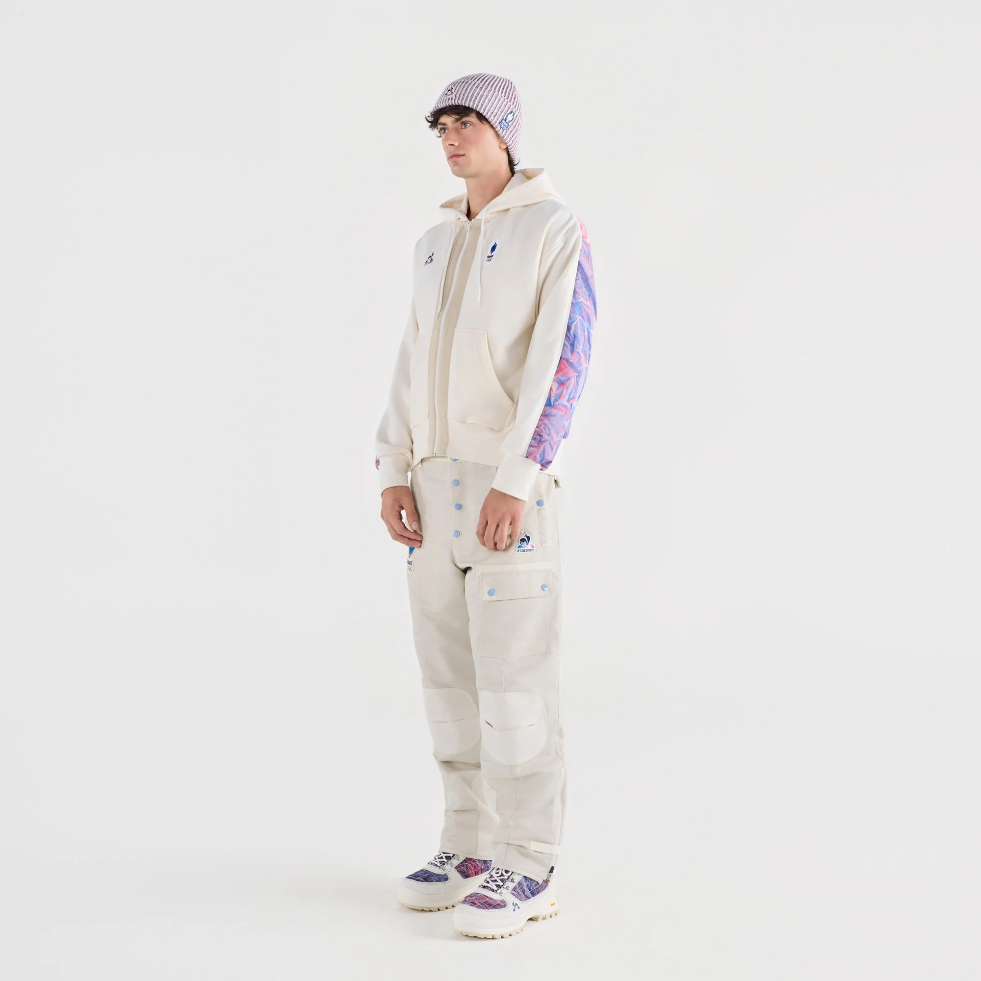 2610159-EFRO 26 FZ Hoody N°1 M écru/all over mil | Sweat à capuche hybride coupe loose Unisexe - Image 9