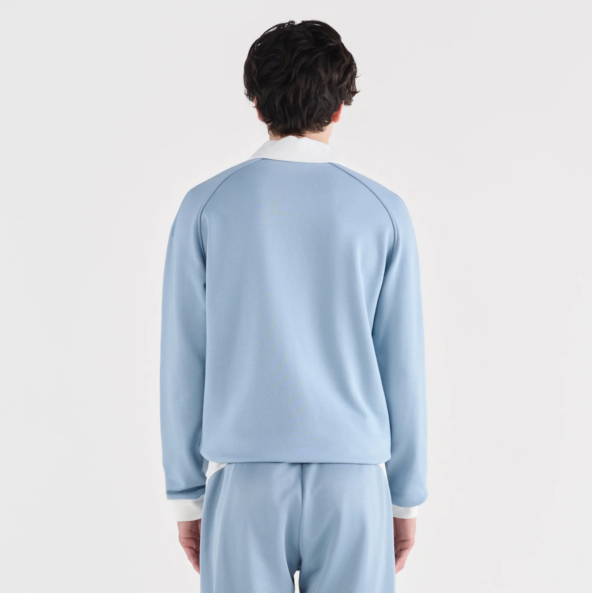 2610160-EFRO 26 Sweat N°1 M ashley blue/marshmal | Sweat rétro col zippé Homme - Image 4