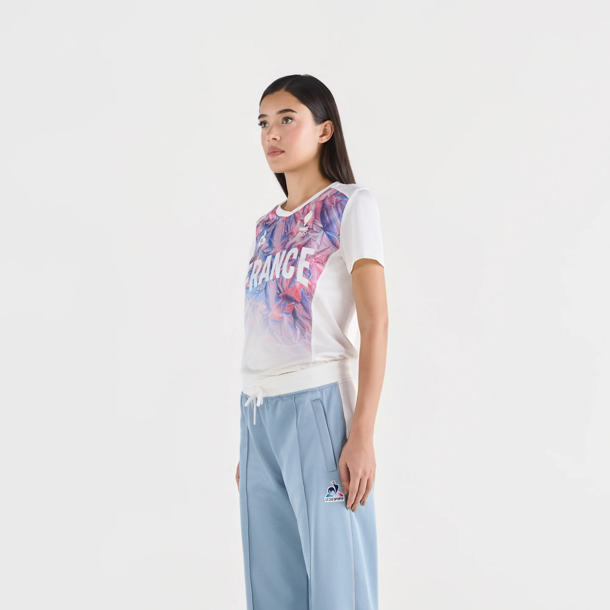 2610267-EFRO 26 Tee SS N°2 W écru/all over milan | Maillot FRANCE en matière respirante Femme - Image 5