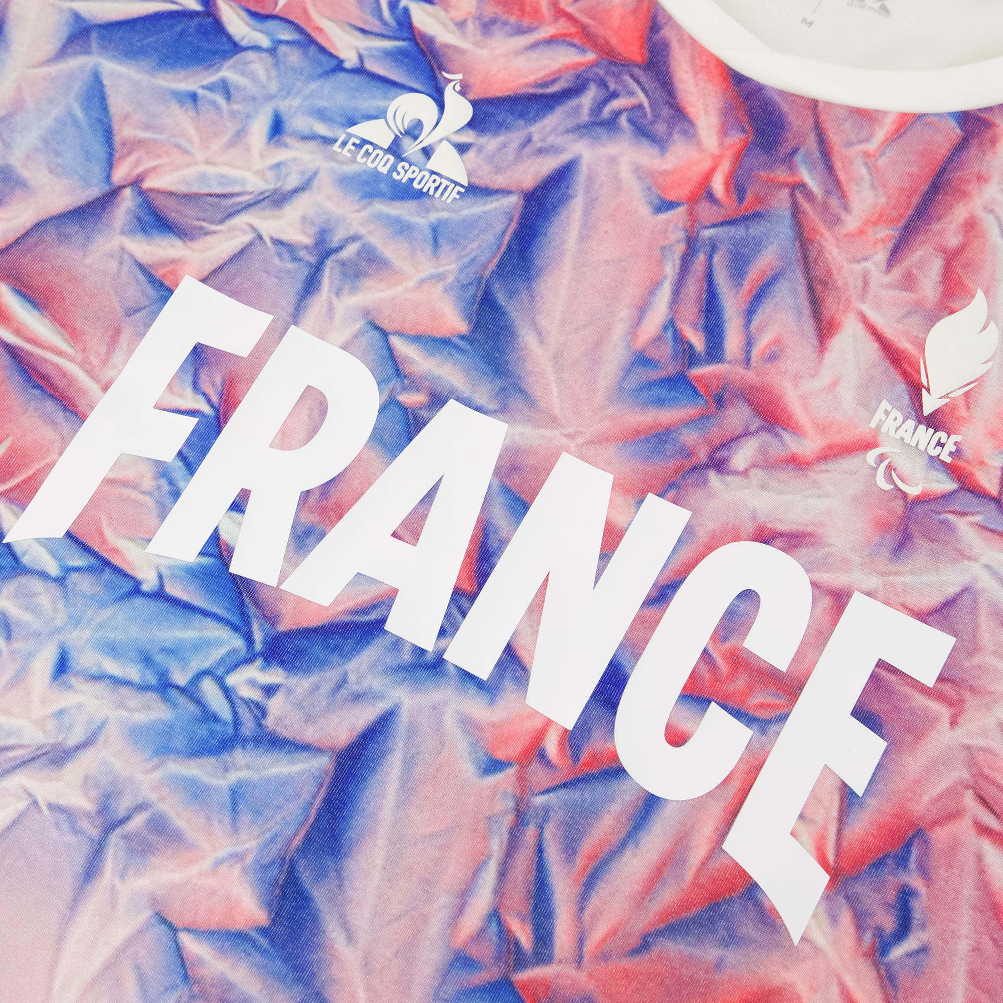 2610264-EFRP 26 Tee SS N°2 M écru/all over milan |  Maillot FRANCE paralympique Homme - Image 5