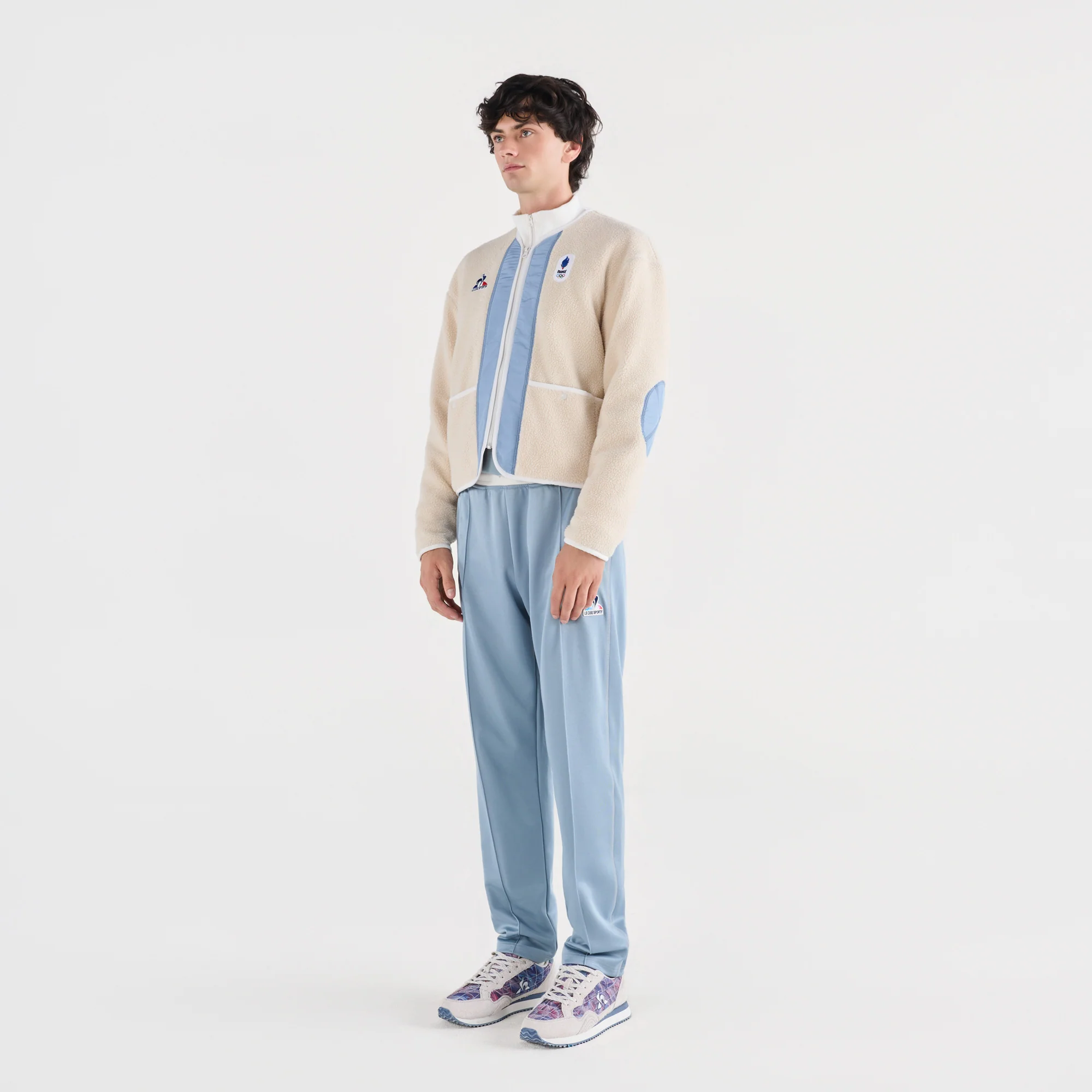 2610166-EFRO 26 Veste Zippée Sherpa N°1 M beige | Veste zippée sherpa en polaire coupe loose Unisexe - Image 7